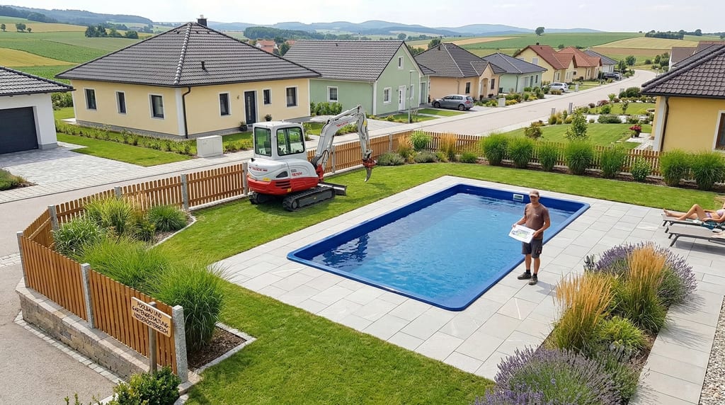 Pool Aushub in Berg – Bruck an der Leitha