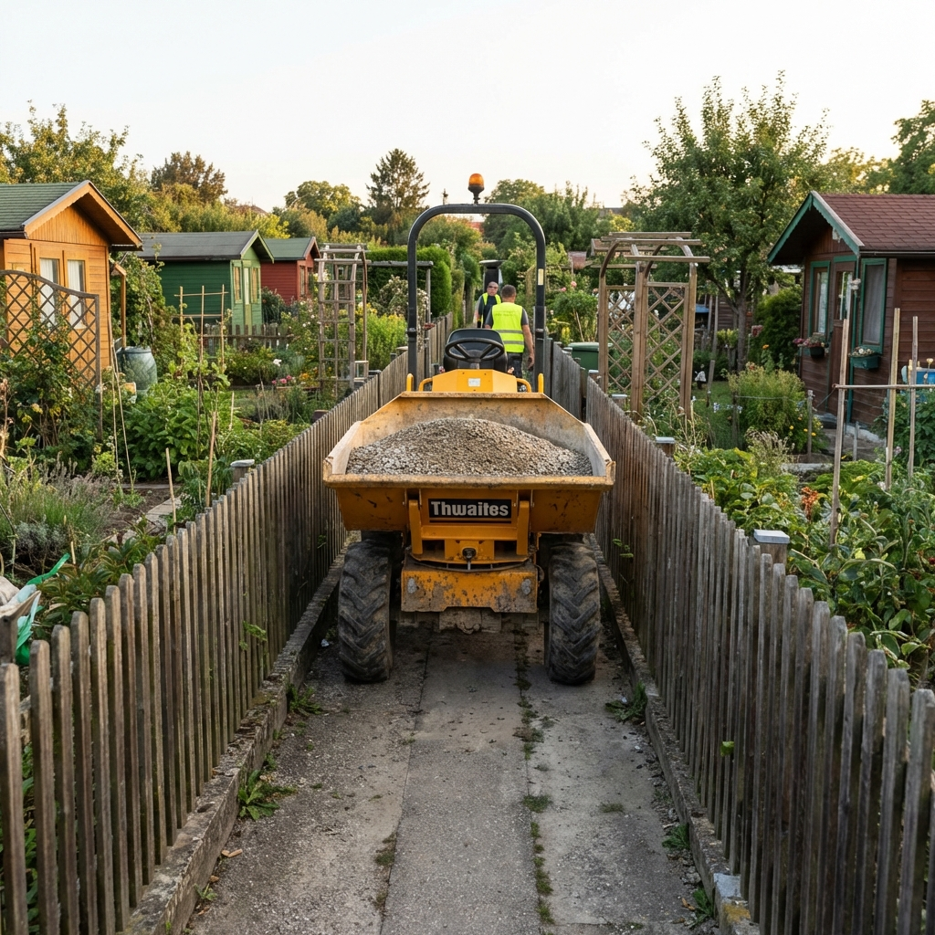 Dumper – Baustellenfahrzeug für Pool-Aushub Material